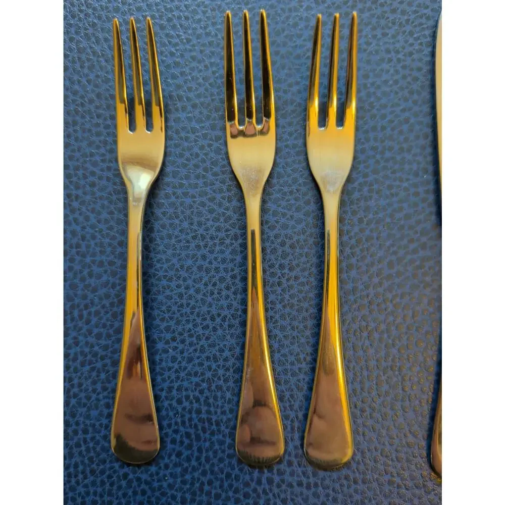 Dansk Torun 18/10 Stainless Steel Cocktail Forks Butter Spreader Set Lot of 4